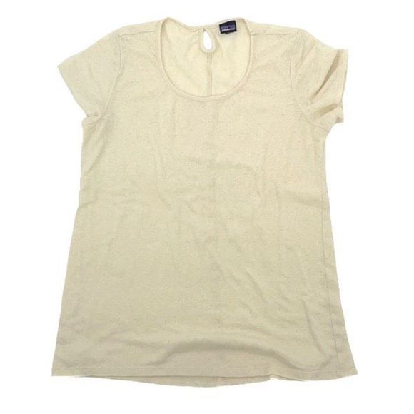 Patagonia Tops - Patagonia Womens Pullover Shirt Blouse Top Short Sleeve Keyhole Medium Beige
